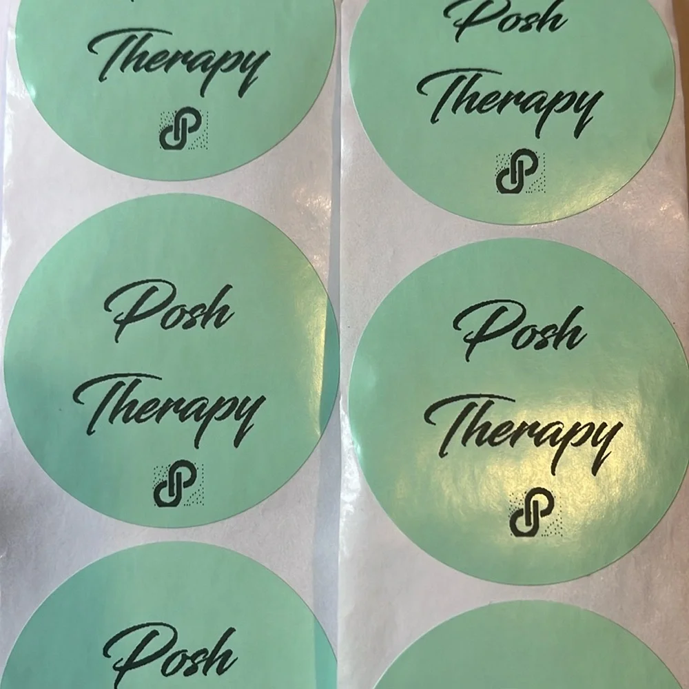 2” Posh Therapy Hand Crafted Stickers (50) Total NIP